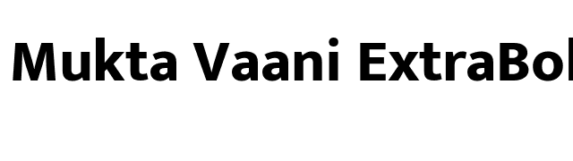 Mukta Vaani ExtraBold font preview