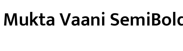 Mukta Vaani SemiBold font preview