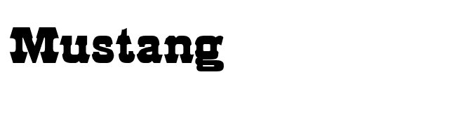 Mustang font preview