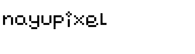 Nayupixel font preview