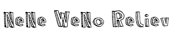 NeNe WeNo Reliev font preview