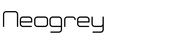 Neogrey font preview