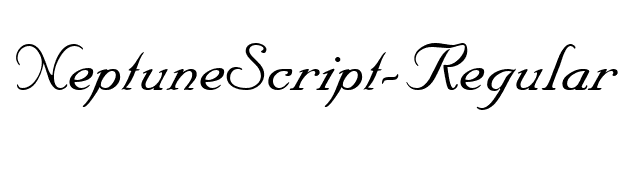 NeptuneScript-Regular font preview