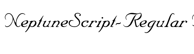 NeptuneScript-Regular DB font preview