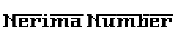 Nerima Number font preview