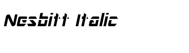 Nesbitt Italic font preview