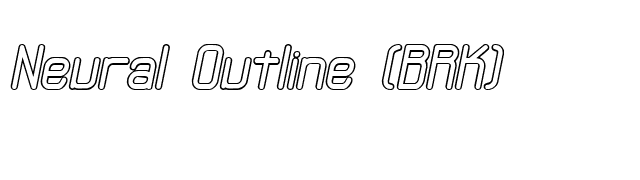 Neural Outline (BRK) font preview