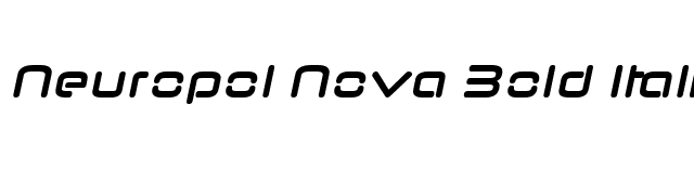 Neuropol Nova Bold Italic font preview