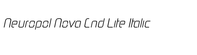 Neuropol Nova Cnd Lite Italic font preview