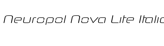 Neuropol Nova Lite Italic font preview