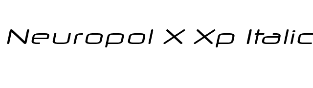 Neuropol X Xp Italic font preview