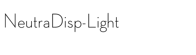 NeutraDisp-Light font preview