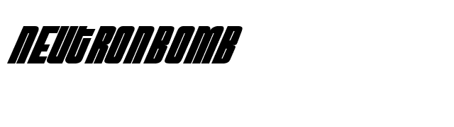 NeutronBomb font preview