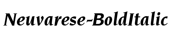 Neuvarese-BoldItalic font preview