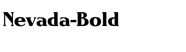 Nevada-Bold font preview