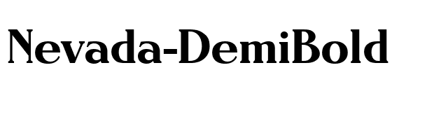 Nevada-DemiBold font preview