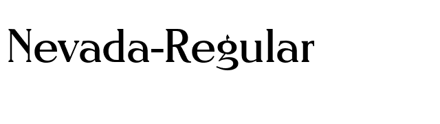 Nevada-Regular font preview