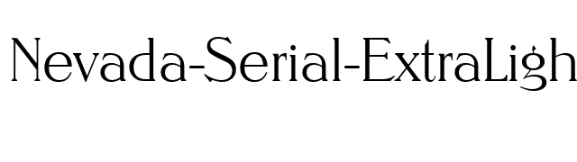 Nevada-Serial-ExtraLight-Regular font preview