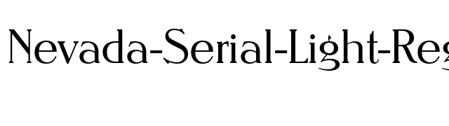 Nevada-Serial-Light-Regular font preview