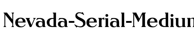 Nevada-Serial-Medium-Regular font preview