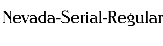 Nevada-Serial-Regular font preview