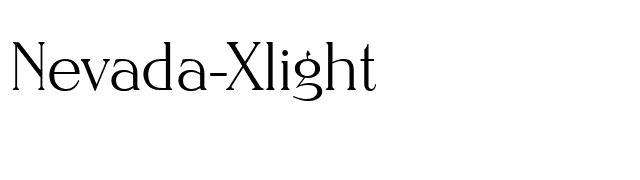 Nevada-Xlight font preview