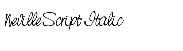 NevilleScript Italic font preview