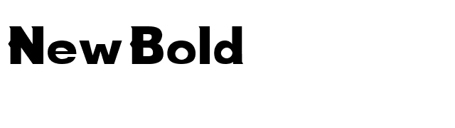 New Bold font preview