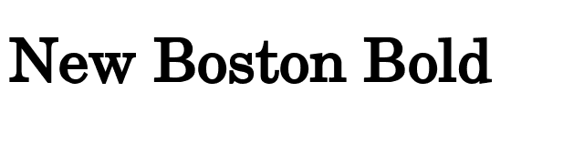 New Boston Bold font preview