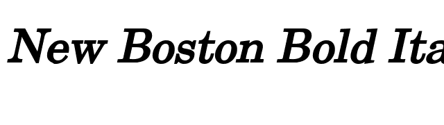 New Boston Bold Italic font preview