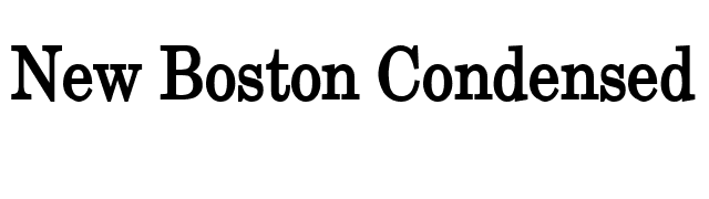 New Boston Condensed Bold font preview