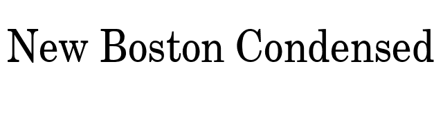 New Boston Condensed Normal font preview