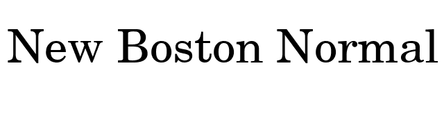 New Boston Normal font preview