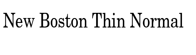 New Boston Thin Normal font preview