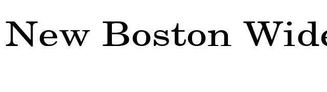 New Boston Wide Normal font preview