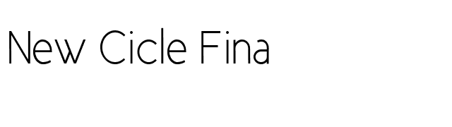 New Cicle Fina font preview