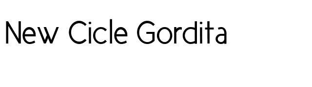 New Cicle Gordita font preview