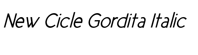 New Cicle Gordita Italic font preview