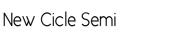 New Cicle Semi font preview