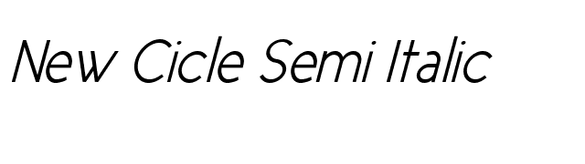 New Cicle Semi Italic font preview