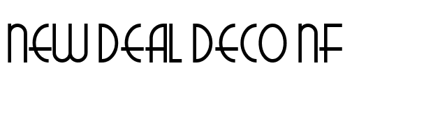 New Deal Deco NF font preview