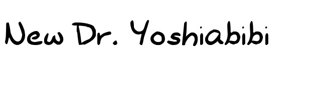 New Dr. Yoshiabibi font preview