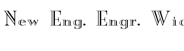 New Eng. Engr. Wide Normal font preview