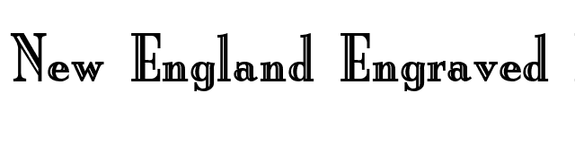 New England Engraved Bold font preview