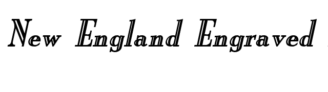 New England Engraved BoldItalic font preview