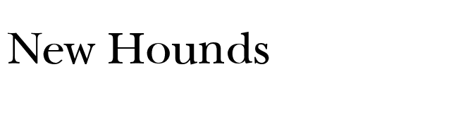 New Hounds font preview