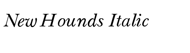 New Hounds Italic font preview