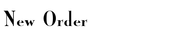 New Order font preview