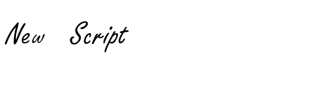 New Script font preview