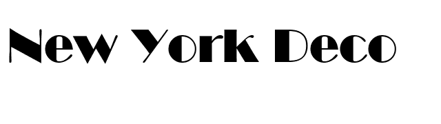 New York Deco font preview